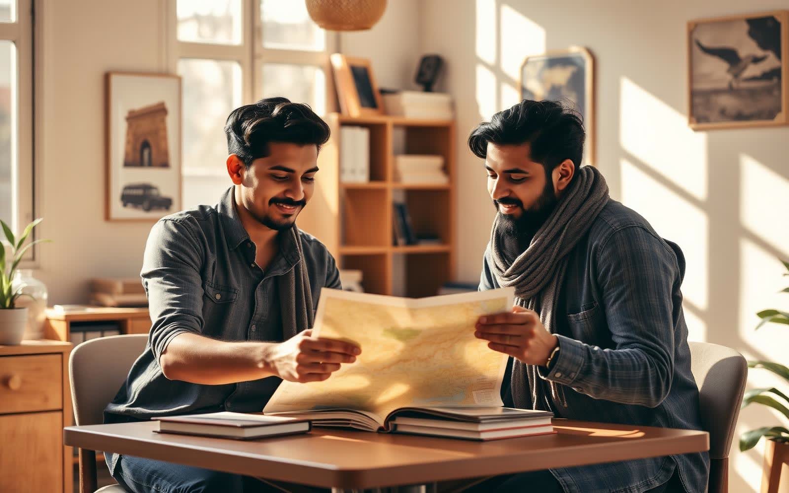 The WanderNest team planning routes in their Mumbai studio
